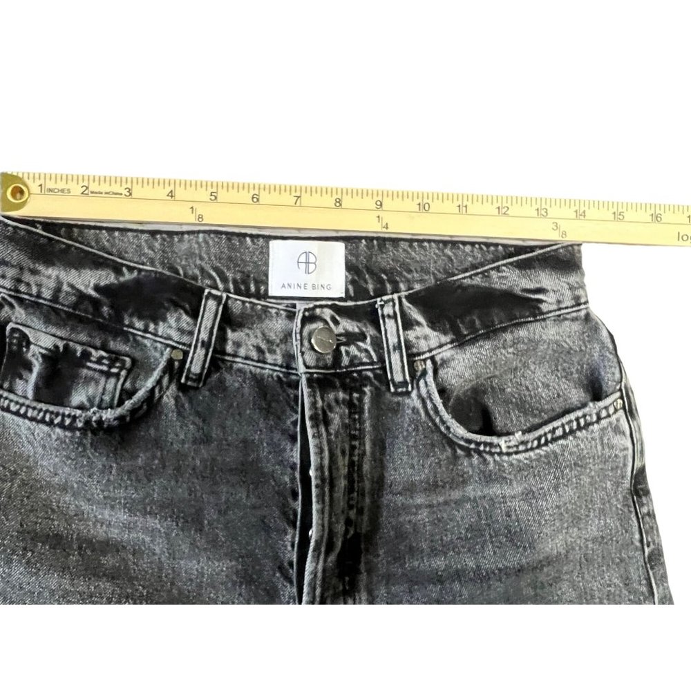 Stylish Gray Women's Straight Leg Jeans - Picture 11 of 12